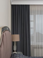 Портьера Silkу 46 серая димаут 300*260 (TT-00016726)