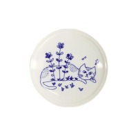 Тарелка 18969, 14.3, фарфор, white, blue, TOKYO DESIGN