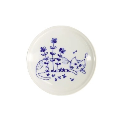 Тарелка 18969, 14,3 см, фарфор, white, blue, TOKYO DESIGN