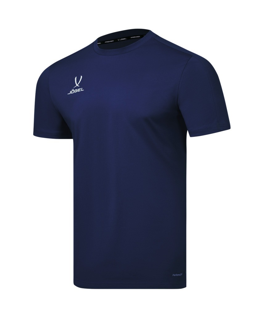 Фото Футболка тренировочная JÖGEL PREMIER PerFormDRY TRN CVC Tee, темно-синий (2126418) - интернет-магазин МегаТерем в Москве