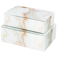 Набор шкатулок из 2-х шт коллекция "мрамор" 21*12**6,5 см / 23*15*8,5 см Lefard (06-343)