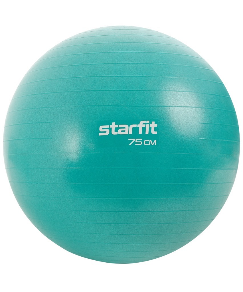 Фото Фитбол STARFIT GB-108 антивзрыв, 1200 гр, бирюзовый, 75 см (2107384) - интернет-магазин МегаТерем в Москве