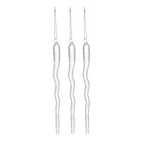 Набор ёлочных украшений melting icicles из коллекции new year essential, 3 шт. (78335)