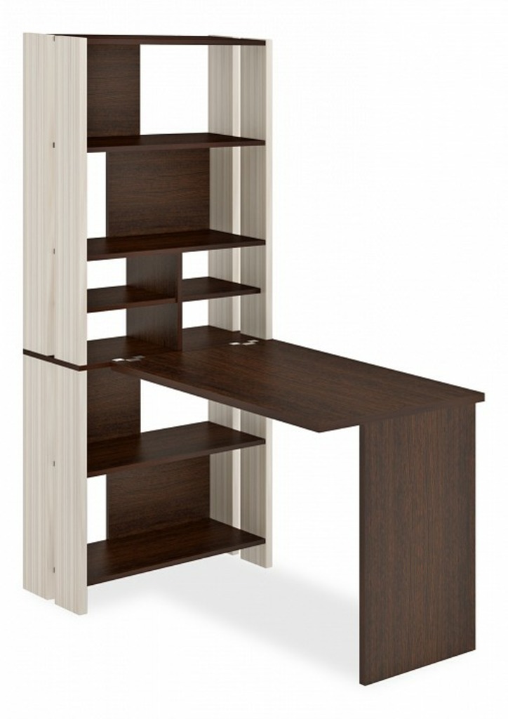 Фото Стол компьютерный Домино Лайт СТЛ-ОВХ+С100Прям без тумбы MER_STL-OVH-S100Pryam_bez_tumby_KV - интернет-магазин МегаТерем в Москве