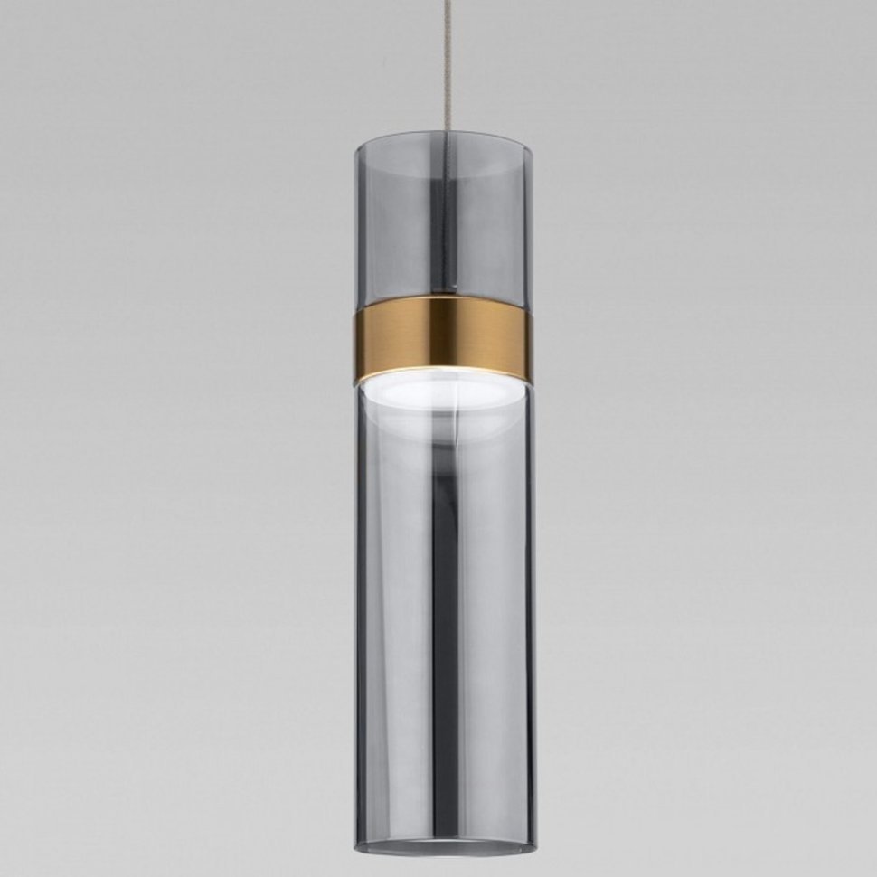 Фото Подвесной светильник Eurosvet Lumen 50244/1 LED латунь/дымчатый EV_a061287 - интернет-магазин МегаТерем в Москве