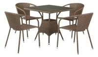 Набор уличный T197BT/Y137C-W56 Light brown (4+1) AFN_T197BT-Y137C-W56_Light_brown_4Pcs