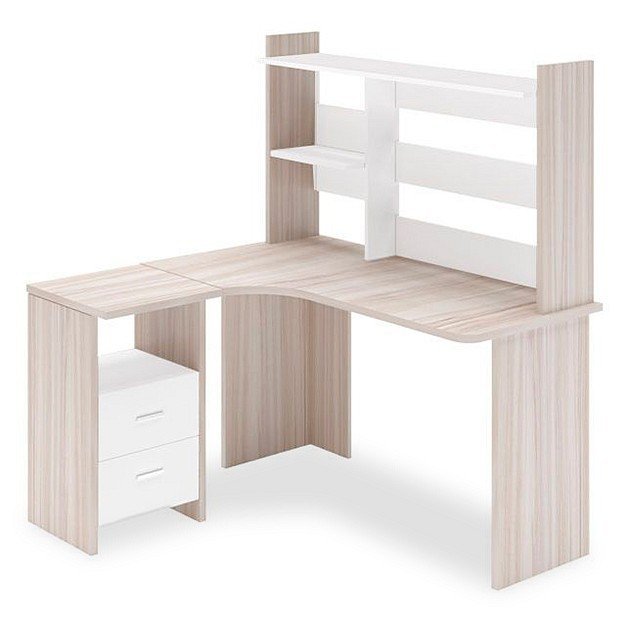 Фото Стол компьютерный Домино Lite СКЛ-Угл130+НКЛ-130 КБЕ ЛЕВ MER_SKL-Ugl130_NKL-130_KBE_LEV - интернет-магазин МегаТерем в Москве