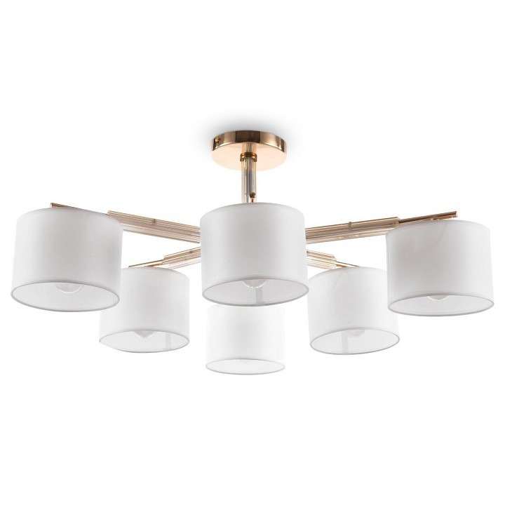 Фото Люстра на штанге Freya Pipe FR5386CL-06G MY_FR5386CL-06G - интернет-магазин МегаТерем в Москве