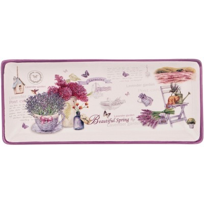 Блюдо agness"лавандовая весна" 28*12*3 см (358-1826) 