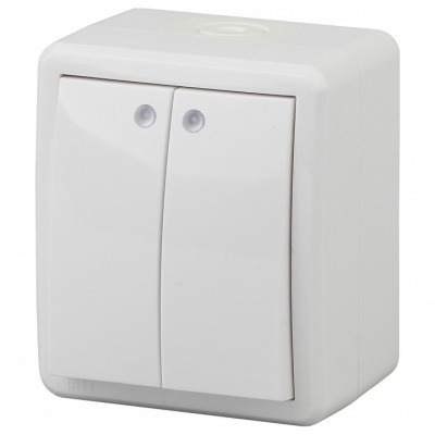 Выключатель двухклавишный с...