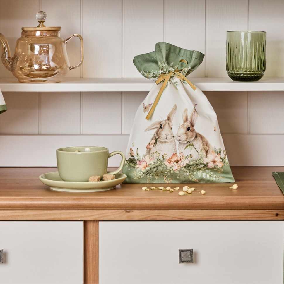 Фото Мешочек подарочный sense 20х29см,100% хлопок,зеленый,твил Lefard (850-753-9) - интернет-магазин МегаТерем в Москве