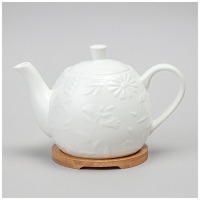 Чайник lefard "flowers story" на дерев. подставке 22,5*13*14 см 900 мл (474-249) 