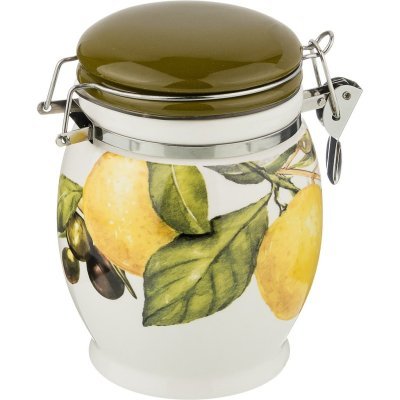 Емкость для сыпучих продуктов agness "лемон три" 11,5*11,5*15 см 700 мл. (358-1587) 