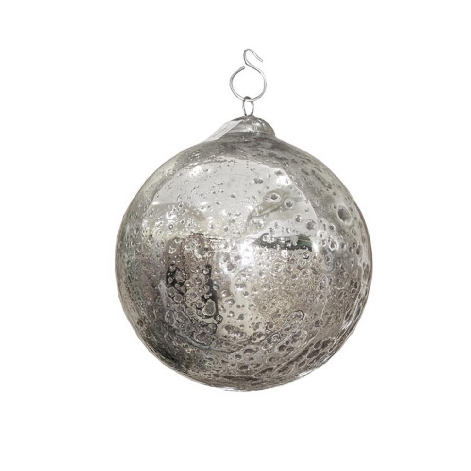 Фото Новогодняя игрушка Ksa/5491, 20, стекло, металл, Antique silver stone, ROOMERS FURNITURE - интернет-магазин МегаТерем в Москве