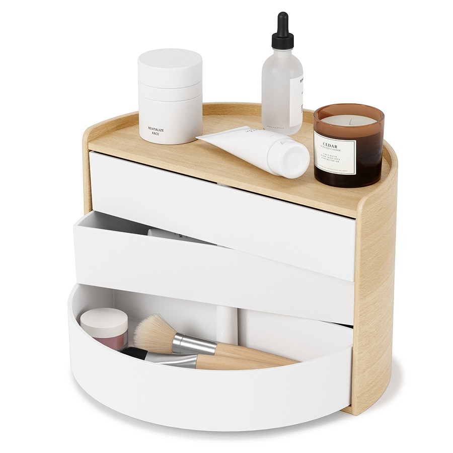 Фото Шкатулка moona, белая/дерево (70629) - интернет-магазин МегаТерем в Москве