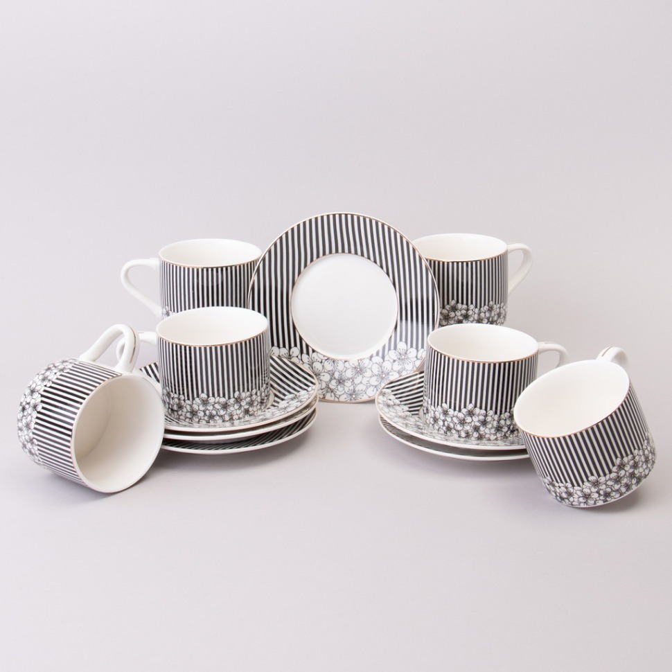 Фото Чайный набор lefard top style на 6 пер. 12 пр. 250 мл (165-615)  - интернет-магазин МегаТерем в Москве