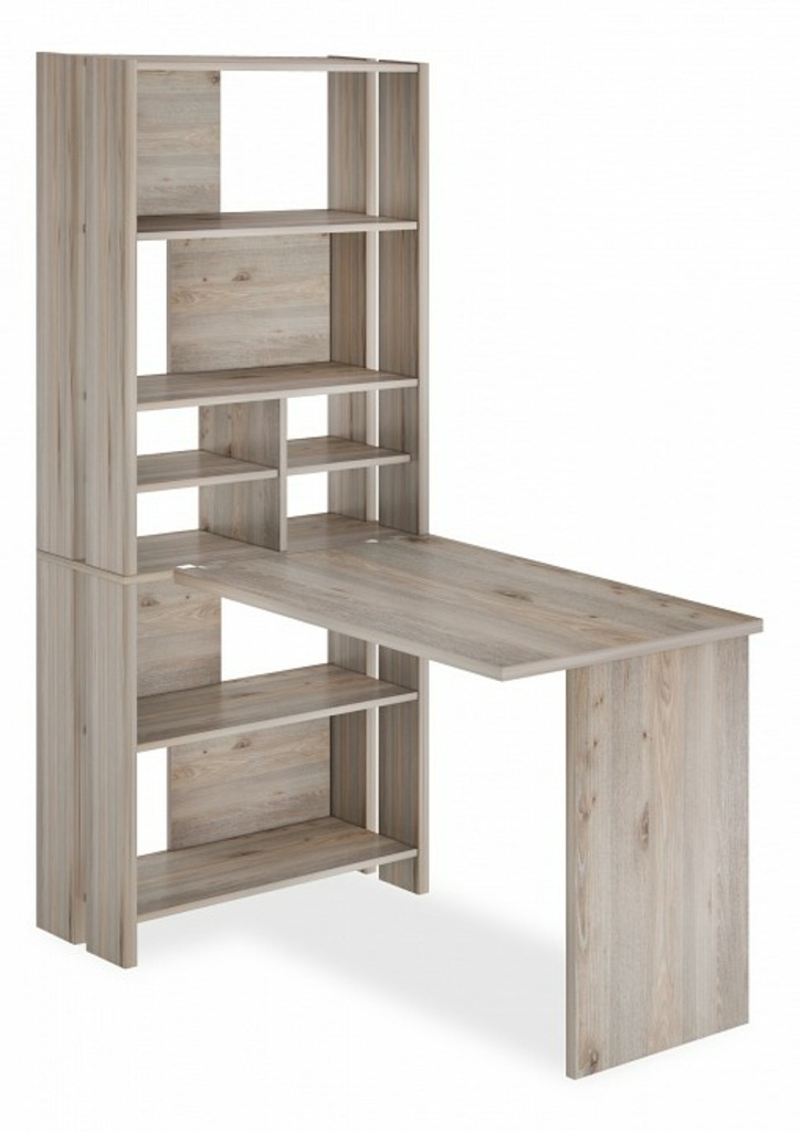 Фото Стол компьютерный Домино Лайт СТЛ-ОВХ+С100Прям без тумбы MER_STL-OVH-S100Pryam_bez_tumby_N - интернет-магазин МегаТерем в Москве