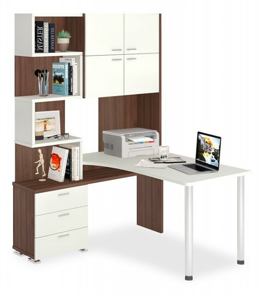 Фото Стол компьютерный Домино СР-500М/140 MER_SR-500M-140-SHBEBE-CH-LEV - интернет-магазин МегаТерем в Москве