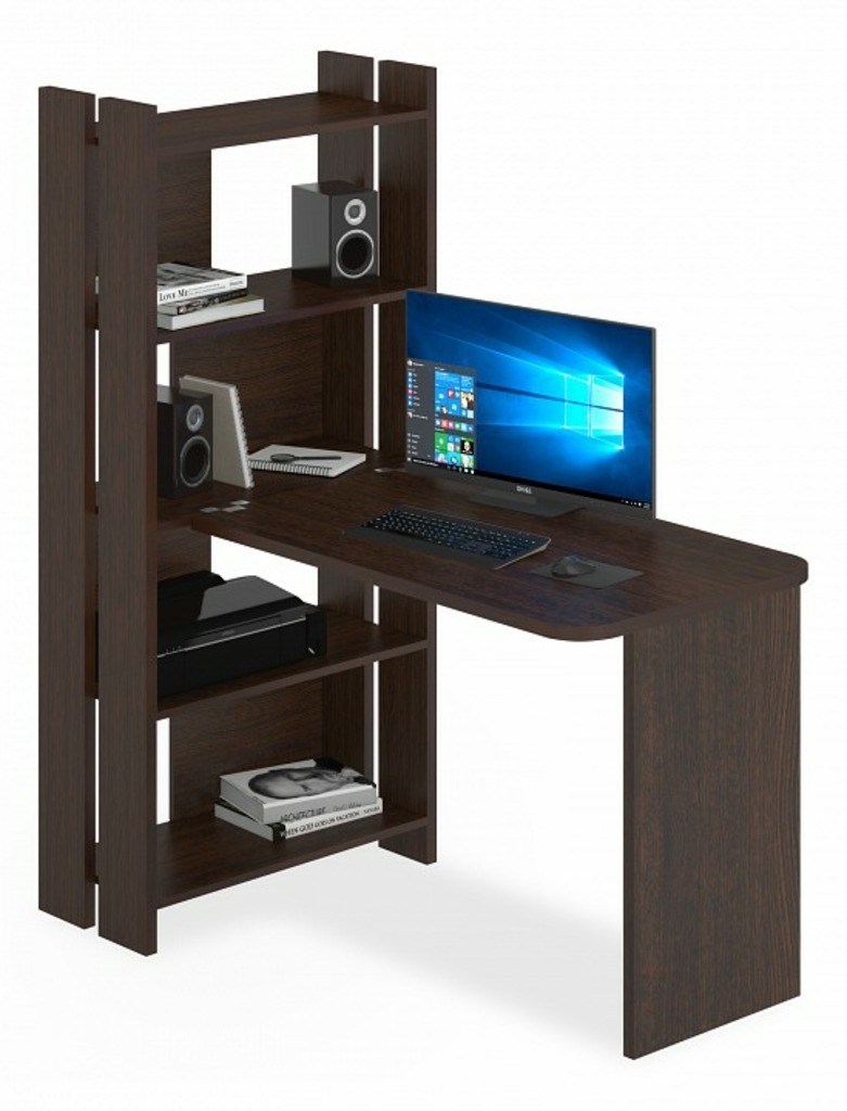 Фото Стол компьютерный Домино Lite СТЛ-ОВ+С100Р MER_STL-OV-S100RPryam_bez_tumby_V - интернет-магазин МегаТерем в Москве