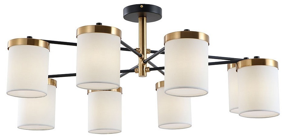 Фото Люстра на штанге Arte Lamp Modello A4099PL-8BK AR_A4099PL-8BK - интернет-магазин МегаТерем в Москве