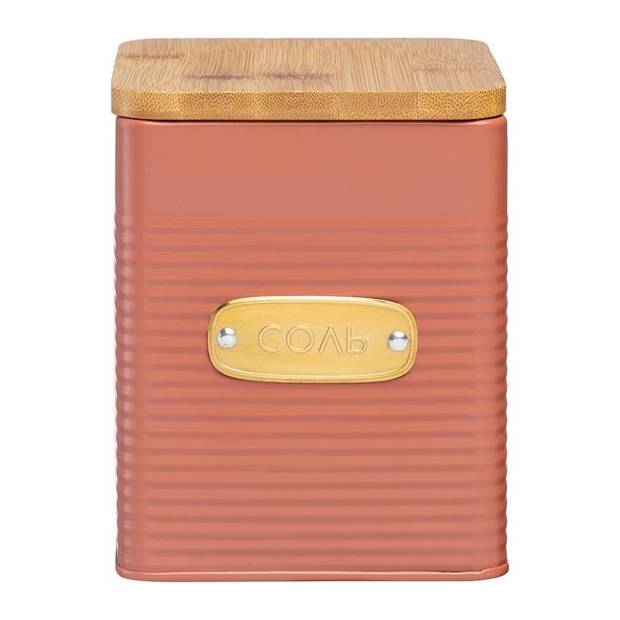 Фото Банка для хранения соли irmel, 1,7 л, терракота (78689) - интернет-магазин МегаТерем в Москве