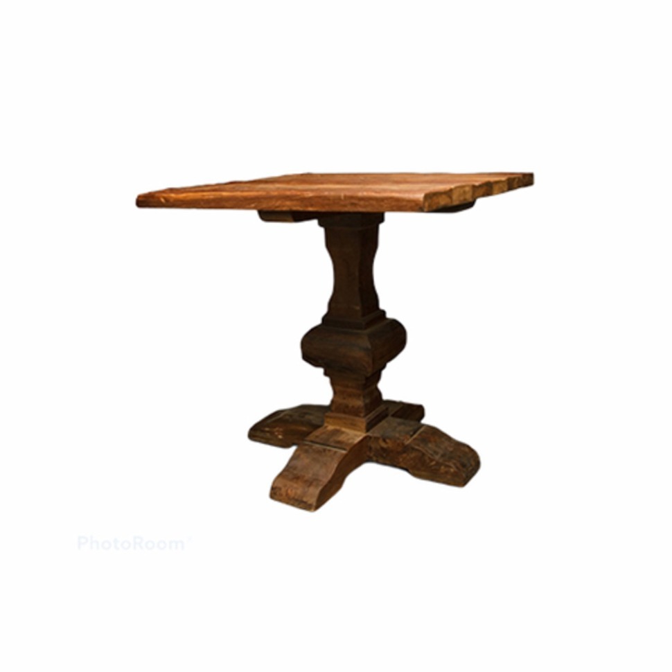 Фото Стол Балюстер XQSS6-80, массив тикового дерева, Rustic 2/Smoke, ROOMERS FURNITURE - интернет-магазин МегаТерем в Москве