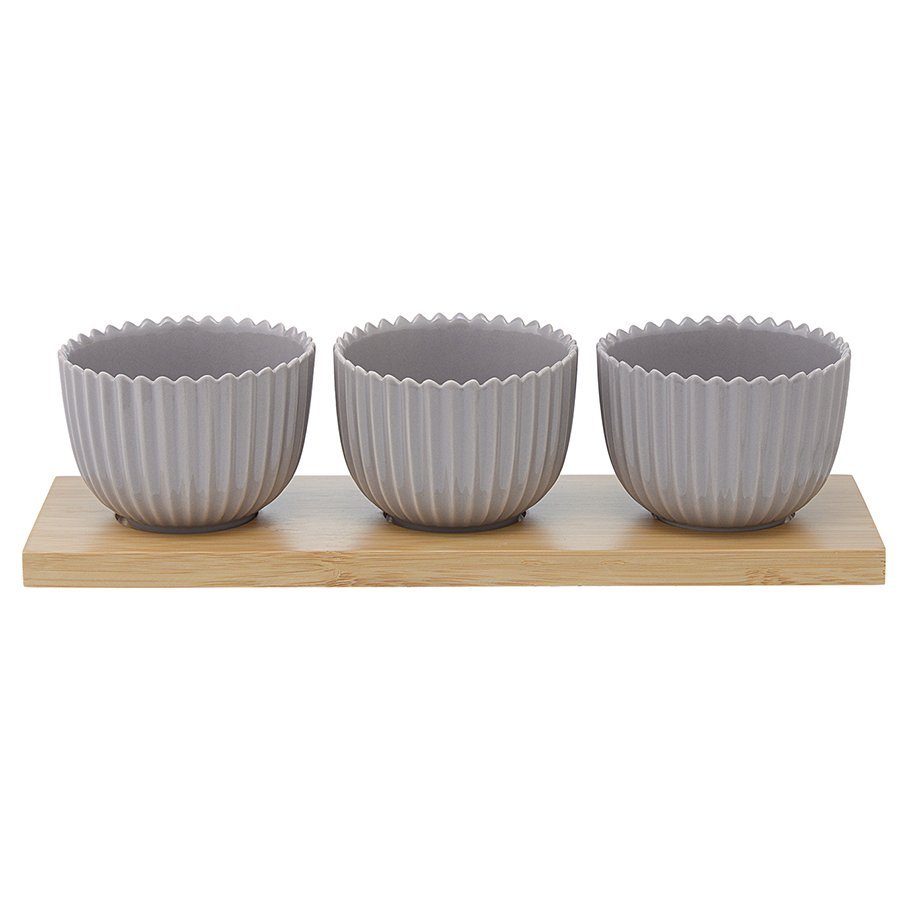 Фото Набор для сервировки темно-серого цвета на подставке из коллекции edge (75165) - интернет-магазин МегаТерем в Москве