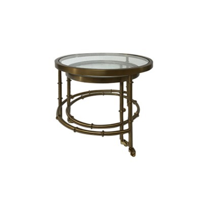 Стол приставной Z0172/Z0172A31#A, 55, стекло, нержавеющая сталь, matte gold, ROOMERS FURNITURE