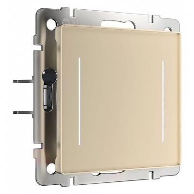 Выключатель сенсорый двухклавишный с подсветкой, без рамки Werkel шампань W4522011 WRK_a063604