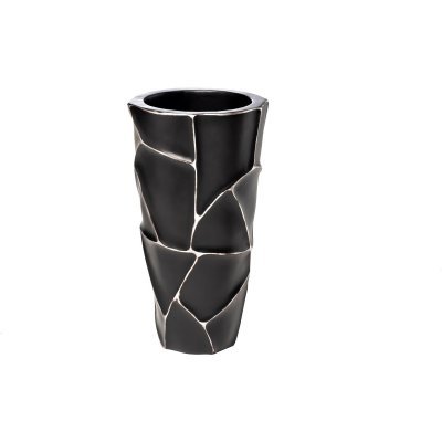 Кашпо d26*48см черное с сер...