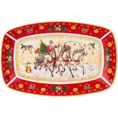 Блюдо lefard "тройка" прямоуг. 25*16*3 см красное (85-1726) 