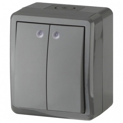 Выключатель двухклавишный с...