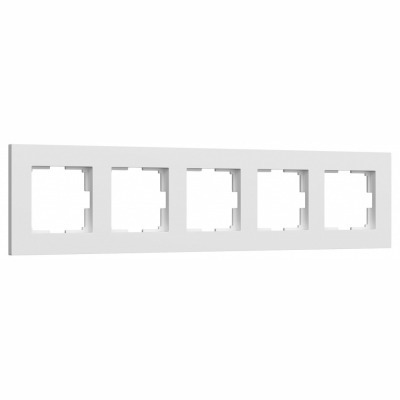 Рамка на 5 постов Werkel Slab белый софт W0052961 WRK_a067786