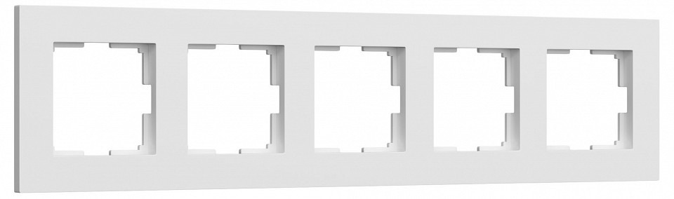 Фото Рамка на 5 постов Werkel Slab белый софт W0052961 WRK_a067786 - интернет-магазин МегаТерем в Москве