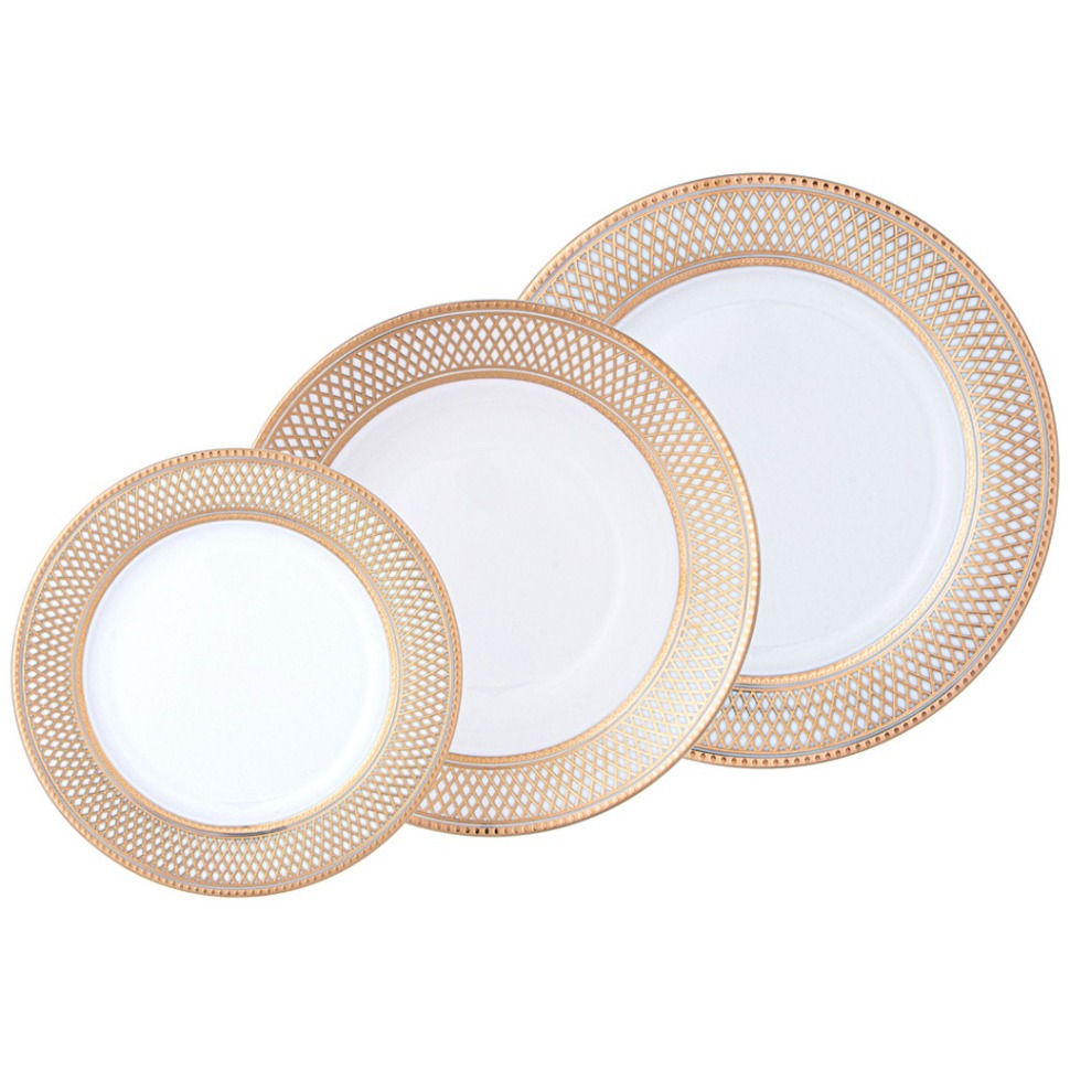Фото Столовый набор lefard золотая сетка на 6 пер. 18 пр. (770-229)  - интернет-магазин МегаТерем в Москве