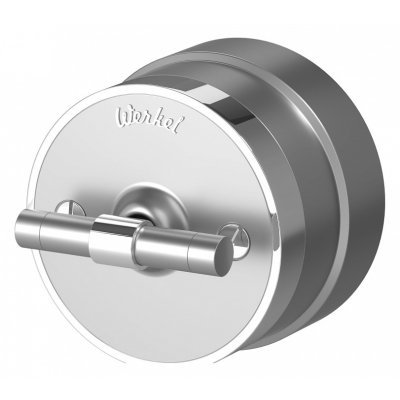 Выключатель двухклавишный с корпусом Werkel Vintage (серебро матовый/хром) W5822054 WRK_a058781