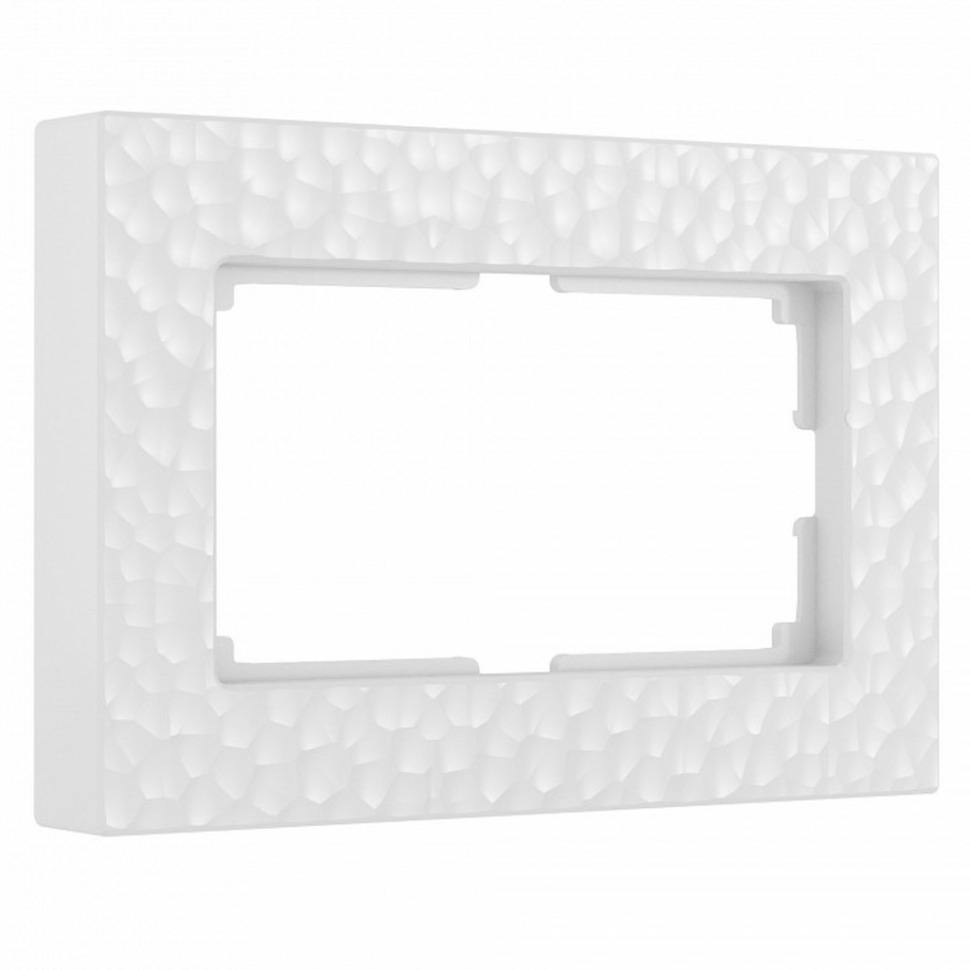 Фото Рамка для двойной розетки Werkel Hammer белый W0082401 WRK_a052533 - интернет-магазин МегаТерем в Москве
