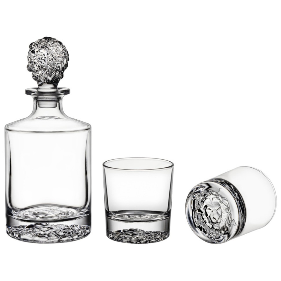 Фото Набор для виски lion: штоф + два стакана, 850 мл/310 мл Lefard (687-017) - интернет-магазин МегаТерем в Москве