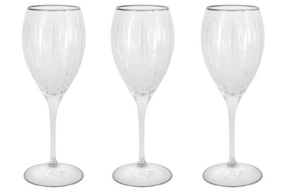 Фото Набор бокалов для вина Пиза серебро, 0,275 л, 6 шт - SM2101/1/SAL Same - интернет-магазин МегаТерем в Москве