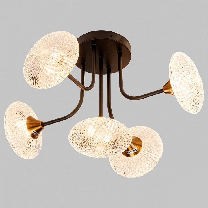 Фото Потолочная люстра Imex MD.1232 MD.1232-5-S-BK+AGD IMX_MD.1232-5-S-BK_AGD - интернет-магазин МегаТерем в Москве