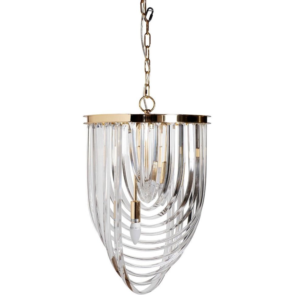 Фото Светильник потолочный стекло/золото d40*61см (TT-00005445) - интернет-магазин МегаТерем в Москве