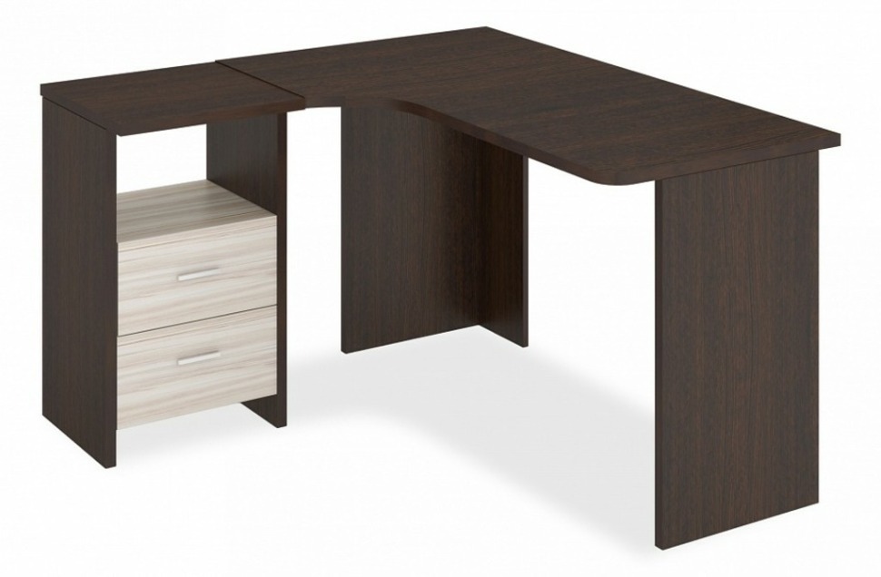 Фото Стол письменный Домино Лайт СКЛ-Угл130 MER_SKL-Ugl_130_VK_LEV - интернет-магазин МегаТерем в Москве