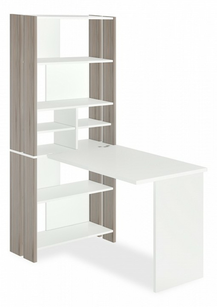 Фото Стол компьютерный Домино Лайт СТЛ-ОВХ+С100Прям без тумбы MER_STL-OVH-S100Pryam_bez_tumby_NBE - интернет-магазин МегаТерем в Москве