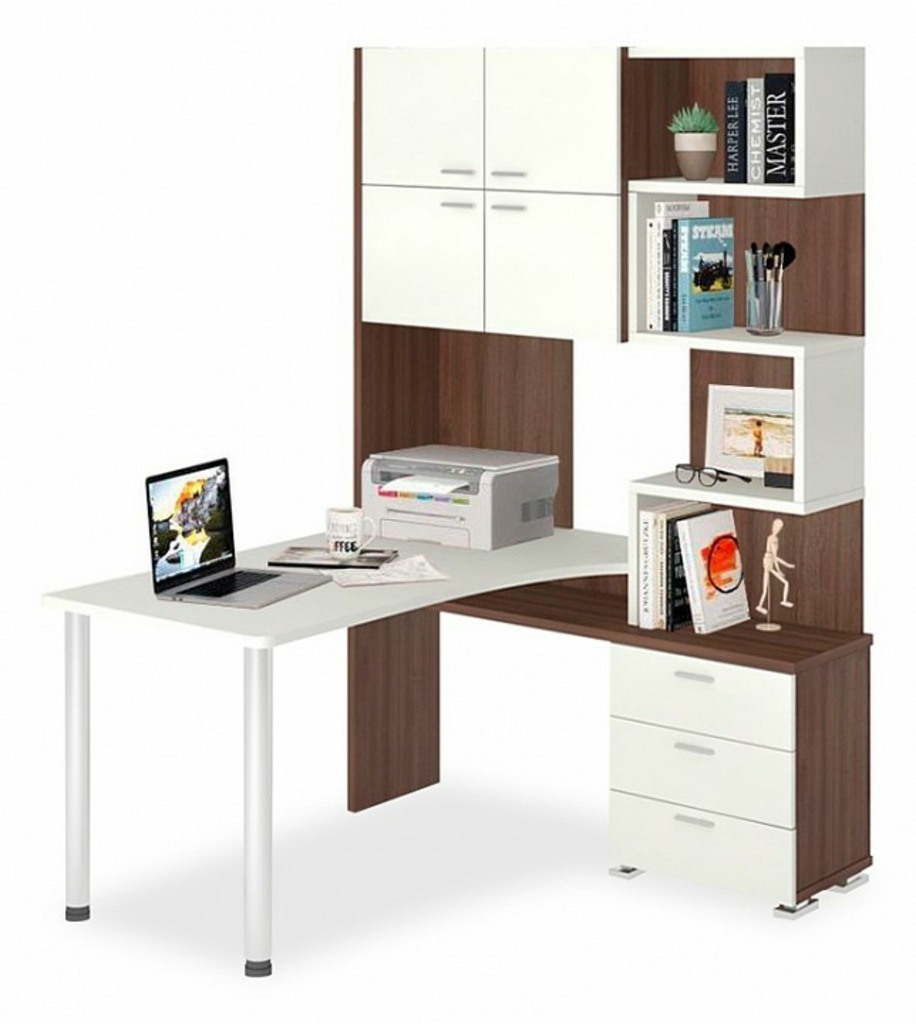 Фото Стол компьютерный Домино СР-500М/140 MER_SR-500M-140-SHBEBE-CH-PRAV - интернет-магазин МегаТерем в Москве