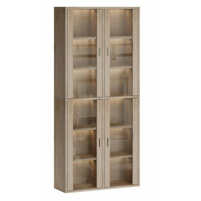 Шкаф-витрина Домино СУ(ш2в2)+4ФС MER_SUsh2v2-4FS-N-nelson