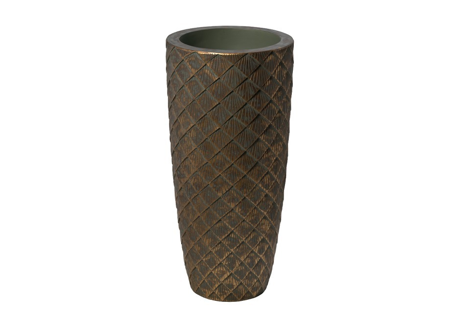 Фото Кашпо c золотым орнаментом d32*67см (TT-00013196) - интернет-магазин МегаТерем в Москве