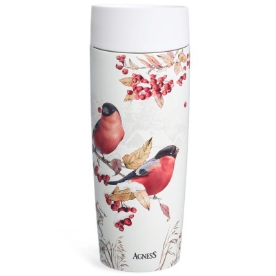 Термокружка agness  снегири...