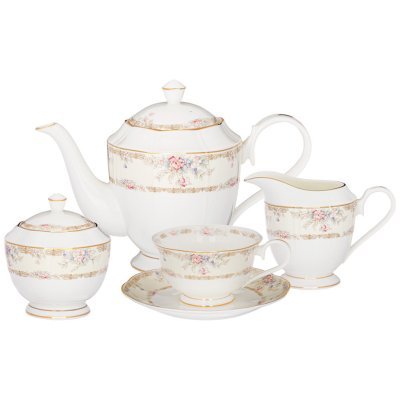 Чайный сервис lefard "цветочная аллея" на 6 пер. 15 пр. 900/300/250/250мл (264-1057) 