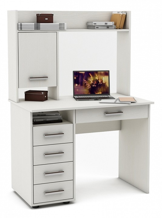 Фото Стол письменный Остин-12Я MAS_PSO-12YA-BEL - интернет-магазин МегаТерем в Москве