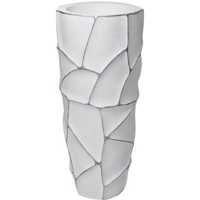 Кашпо d30*69см белое с сере...